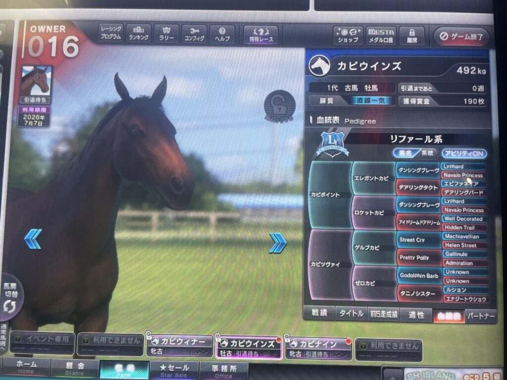 初代馬の血統表1